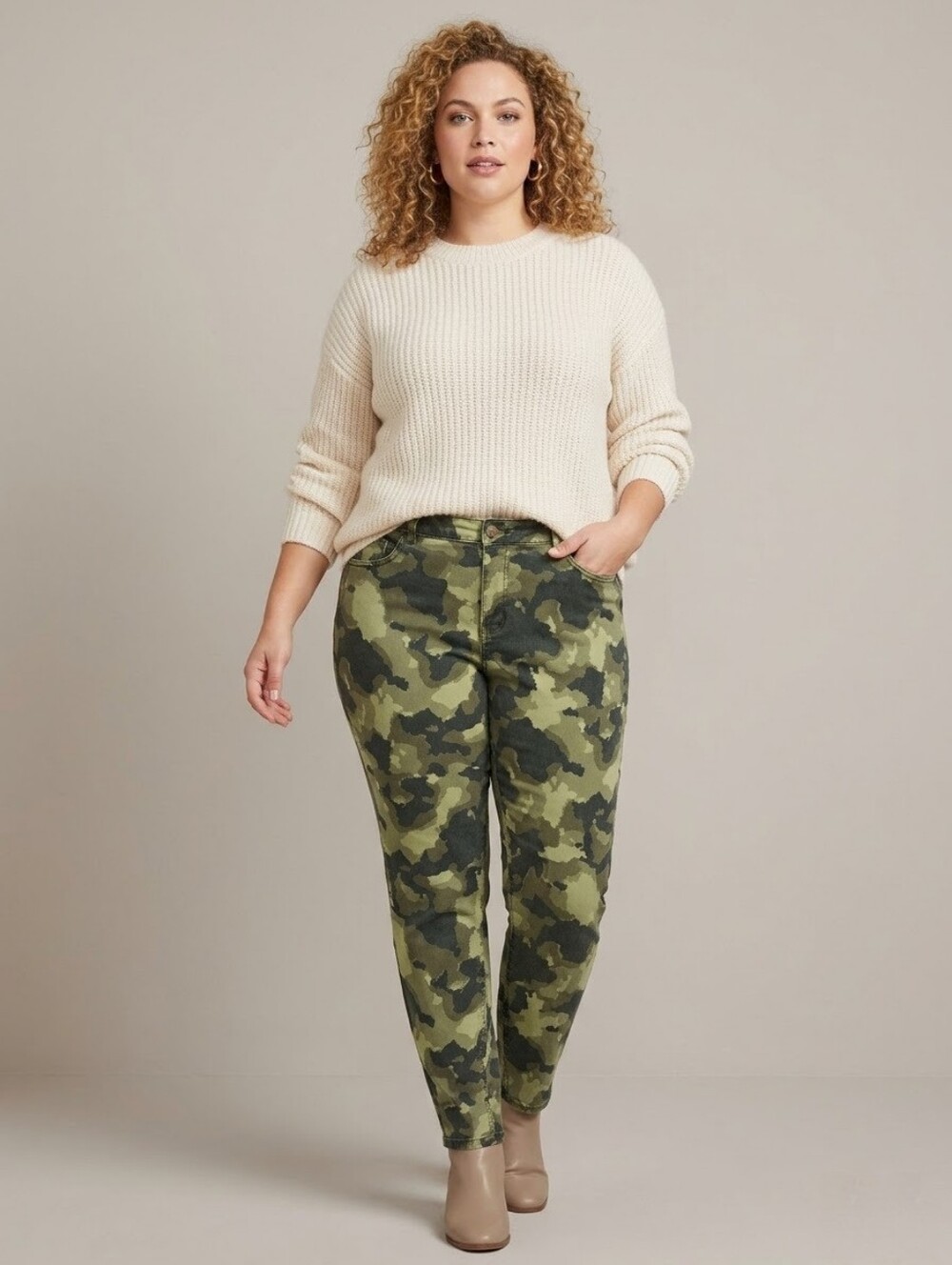​Love & Legend Penningtons Camo High Rise Skinny Jeans Plus Size Stretch Size 22